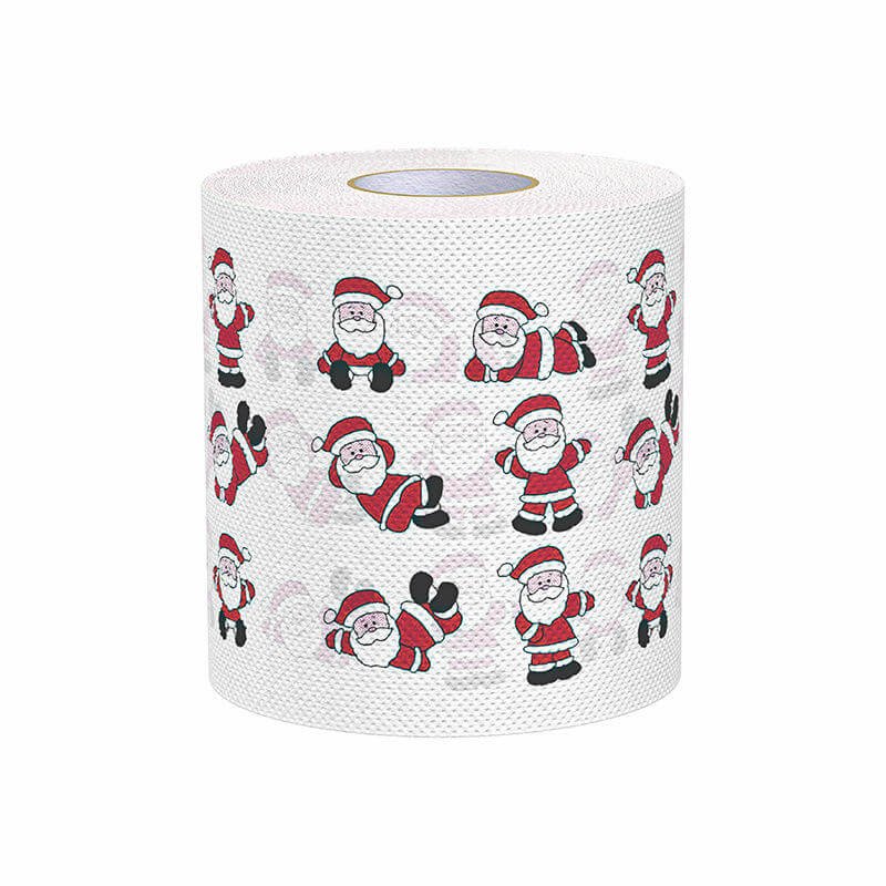 圣2 (1) Wholesale Custom Printed Christmas Toilet Paper | Bulk Holiday Novelty Pattern Commercial Bath Tissue Rolls for Retail & Gifts - Image 1