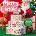 Wholesale Custom Printed Christmas Toilet Paper | Bulk Holiday Novelty Pattern Commercial Bath Tissue Rolls for Retail & Gifts - Image 3