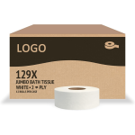 Wholesale Commercial Jumbo Toilet Paper 1000ft | Premium 2-Ply Bulk Bath Tissue Rolls for High-Traffic Restrooms & Janitorial Supply | Factory Direct - Image 2