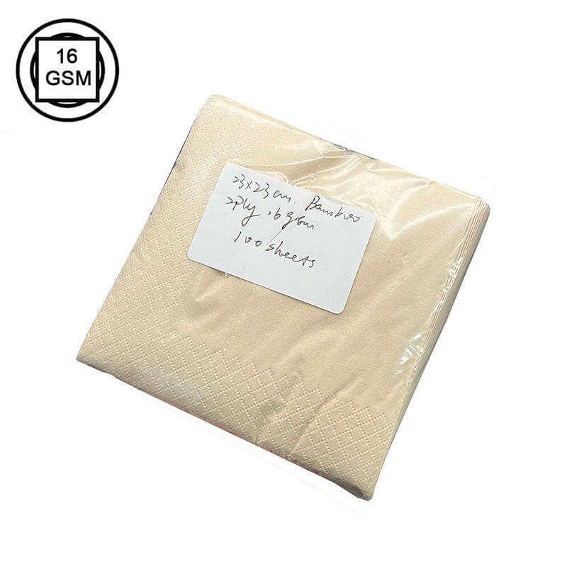 竹1 (1) Wholesale Custom Bamboo Paper Napkins | Bulk Eco-Friendly Biodegradable Commercial Beverage & Dinner Napkins for Restaurants - Image 1