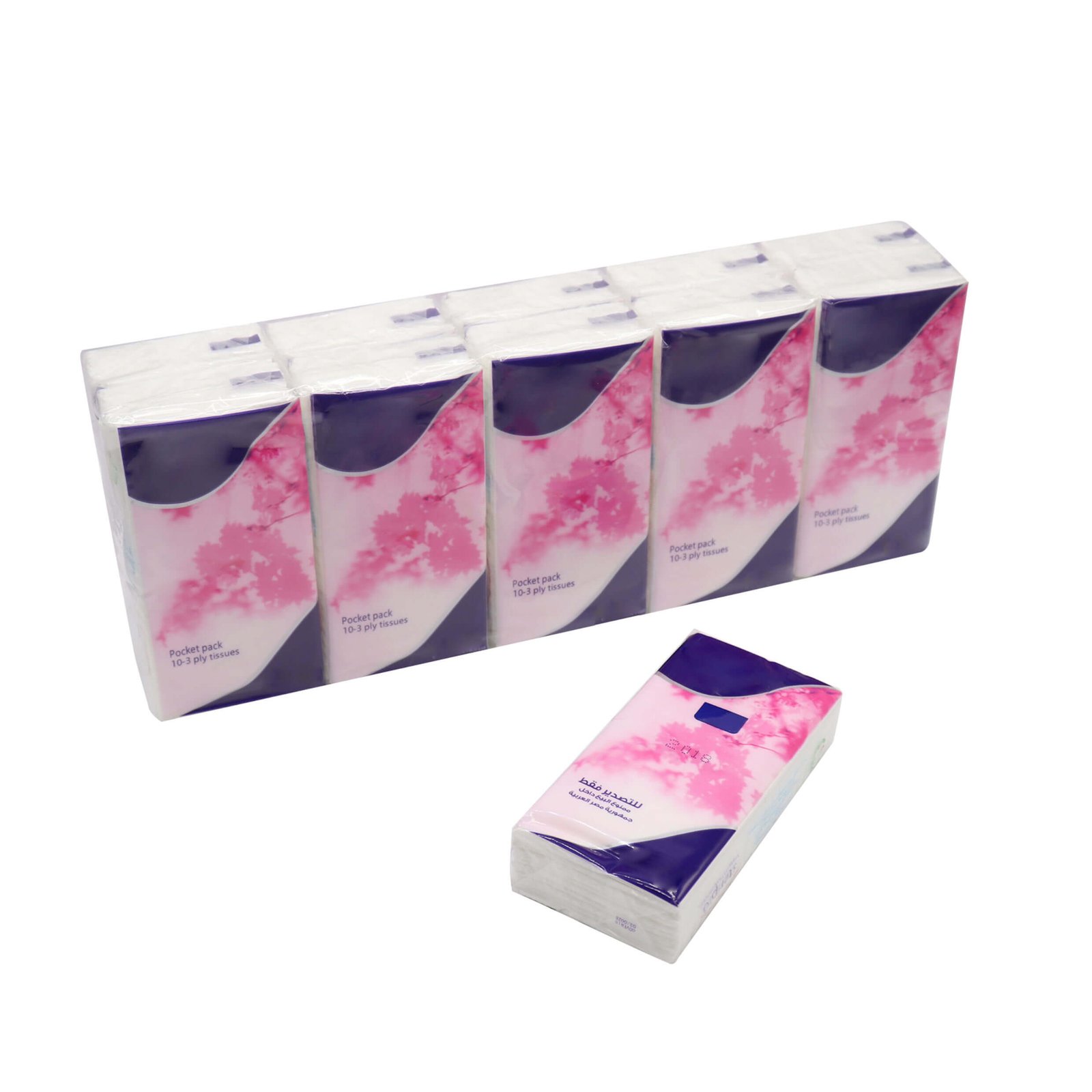 花手二 (1) Wholesale Factory Direct 3-Ply Pocket Tissues | Bulk Soft Thick Portable Facial Tissue Packs for Retail & Promotions - Image 1