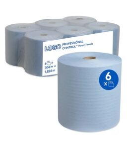 Blue Industrial Paper Towel Rolls