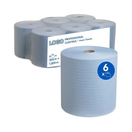 Blue Industrial Paper Towel Rolls
