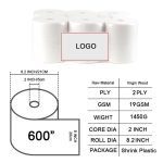 Wholesale White Hand Paper Towel Rolls | Bulk Custom Hardwound Commercial Hand Towels for Restrooms & Janitorial Supplies - Image 2