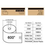 Wholesale Bulk 1-Ply Hardwound Paper Towels | Premium Commercial Roll Towels for Restroom Dispensers & Janitorial Supply | Factory Direct - Image 3