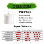 Wholesale 4000g Big Roll Paper Towels | Bulk Custom Jumbo Hardwound Commercial Hand Towels for High-Traffic Facilities - Image 5