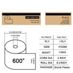Wholesale 1700g Commercial Kitchen Paper Towels | Bulk Heavy-Duty White Absorbent Towel Rolls for Food Service & Restaurants - Image 3