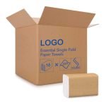 Wholesale Single-Fold Brown Paper Towels | Bulk V-Fold Natural Absorbent Commercial Hand Towels for Restrooms & Facilities - Image 5